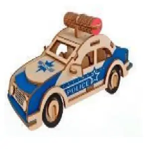 Rompecabeza 3D en Madera Carro Policía