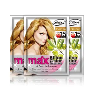 CAJA DE SHAMPOO TINTE GOLDEN (RUBIO) X10