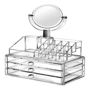 organizador de maquillaje con espejo