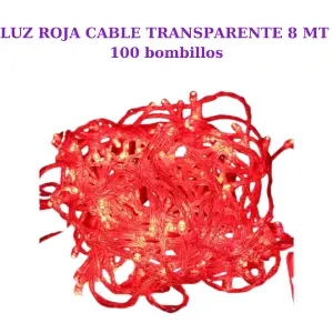 LUZ DE NAVIDAD CABLE TRANSPARENTE 8 MET