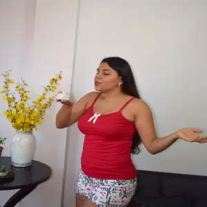 PIJAMA TIRAS SHORT PARIS ROJA
