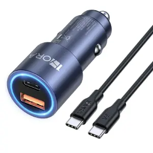 Cargador Tipo C Usb + Cable Tipo C 38W