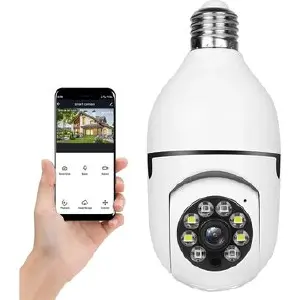 Cámara IP Robótica: Iluminación Inteligente y Seguridad Total - Camara IP Robotica Bombillo Wifi