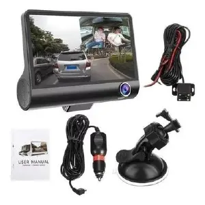 Cámara Carro Dvr Hd 3 Lentes Full Hd