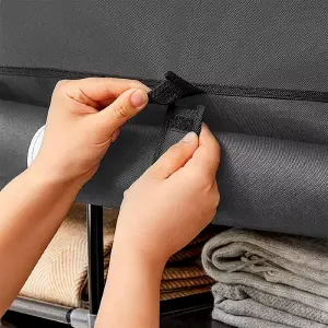 Closet Ropero Armable En Tela Gris T09A