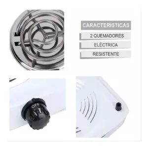 Estufa Fogón Eléctrica 2 Puestos