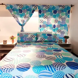 JUEGO DE SABANA ESTAMPADO SIN CORTINA