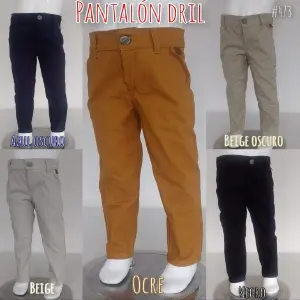 Pantalón en drill para niño H4A