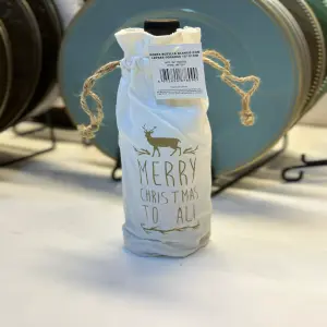 PORTA BOTELLA NAVIDAD LETRAS DORADAS