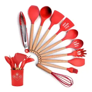 Set 12 Utencilios De Cocina En Silicona
