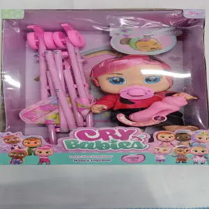 Muñeca bebe llorón con coche