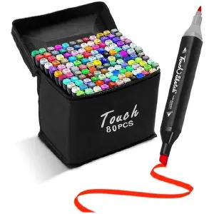 marcadores doble punta por 80pcs