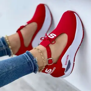 Tenis Mafalda Skeachers Rojo Dama