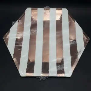 Plato x 10  Hexagonal oro rosa para fie