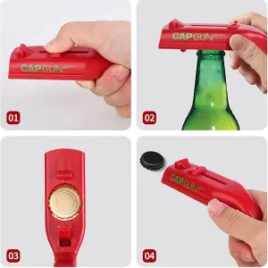 Destapador De Bebidas Pistola Lanza Tapa