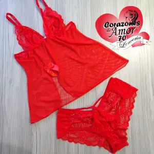 Babydoll encaje rojo  BSC25