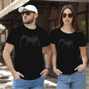 Camiseta estampada tipo T-shirt de parej
