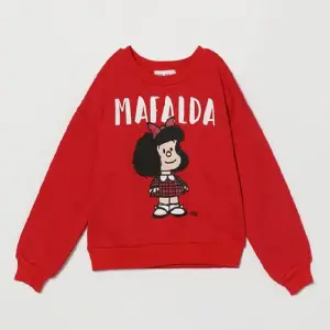 Buzo Buso Hoodie Mafalda Rojo