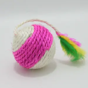 Juguete para mascota bola con cuerda y