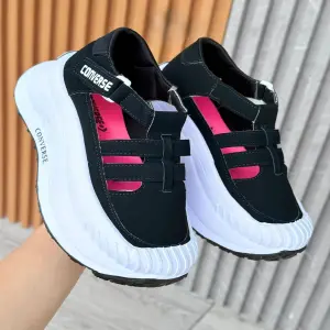 Tenis Mafalda Converse Negro Blanco Dama