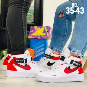 Botas Nike Off White Blanco Rojo