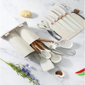 Set de 19 Utensilios de Cocina Redondo: ¡Elegancia y funcionalidad en tu cocina! - Set de 19 Utensilios de Cocina Redondo