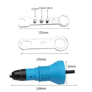 ADAPTADOR DE REMACHADORA PARA TALADRO