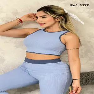 HERMOSO CONJUNTO TELA RIB LICRADO