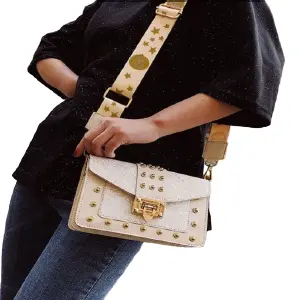 BOLSO BRILLANTE BEIGE