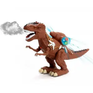 Tiranosaurio Rex Marrón Vapor Luces Jugu