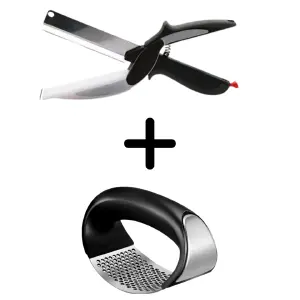 Combo Tijeras cocina + Triturador de ajo