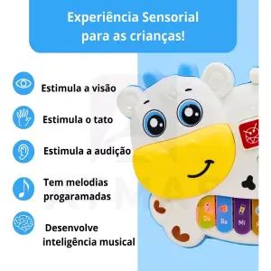 Piano, Teclado Musical Para Niños, Vaca