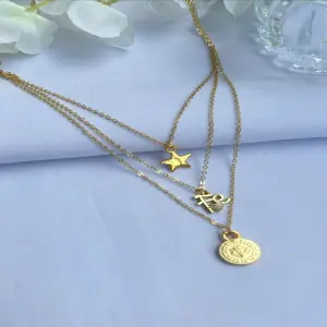 collar en rodio dije fe