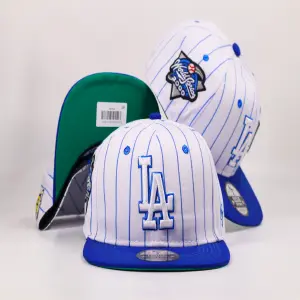Gorra plana LA rayas azul rey
