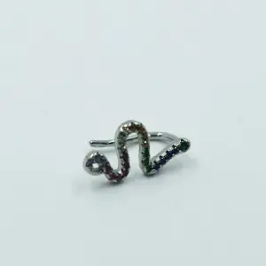 EARCUFF DORADA SERPIENTE MORADA