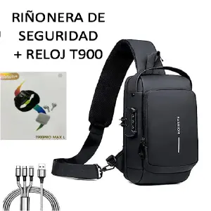 RIÑONERA IMPERMEABLE + RELOJ T900PRO