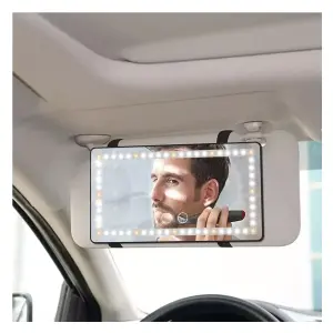 Espejo Tocador Para El Carro Con Luz Led