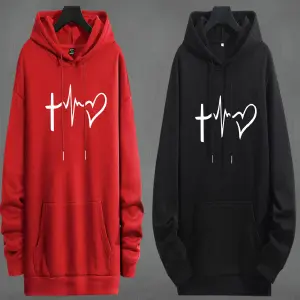 Buso Buzo, Hoodie Rojo y Negro Pareja