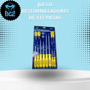 JUEGO DESTORNILLADORES DE X12 PIEZAS