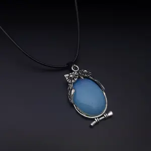 Collar Búho Sabiduria Piedra Luna Estuch