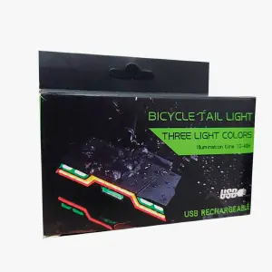 LUZ TRASERA TRES COLORES PARA BICICLETA