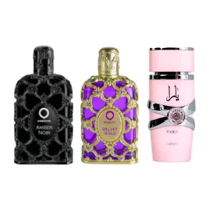 PERFUMES AMBERNOIRESTUCH+VELVETCAJA+YARA