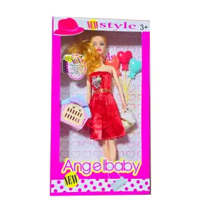 Muñeca Accesorios Vestido Globos Mascota