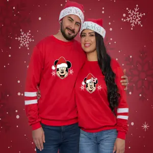 Buzo, Saco Hoodie Parejas Micky Navidad