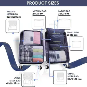 JUEGO DE 6 CUBOS DE EQUIPAJE PARA VIAJE