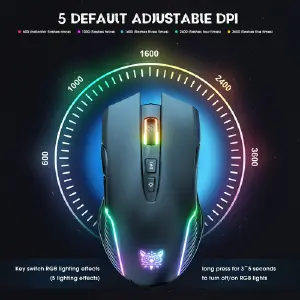 Mouse gamer indicador óptico con luces
