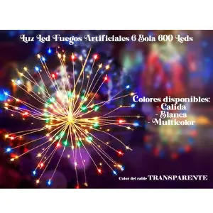 Fuegos Artificiales 6 Bolas 600 Leds