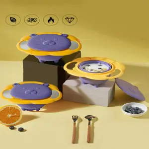 Plato Gyro Plato Antiderrame: ¡Revolución en la hora de la comida! - Plato Gyro bowl anti derrame