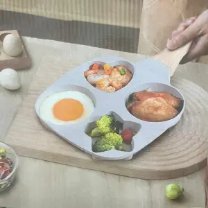 Sartén para huevos sin óxido | 4 tazas