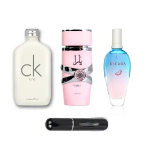 CK ONE+YARA+SORBETO ROSSO+PERFUMERO